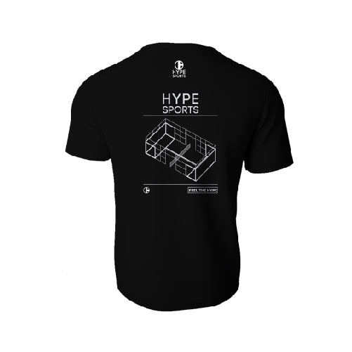 PLAYERA NEGRA CANCHA ALGODON